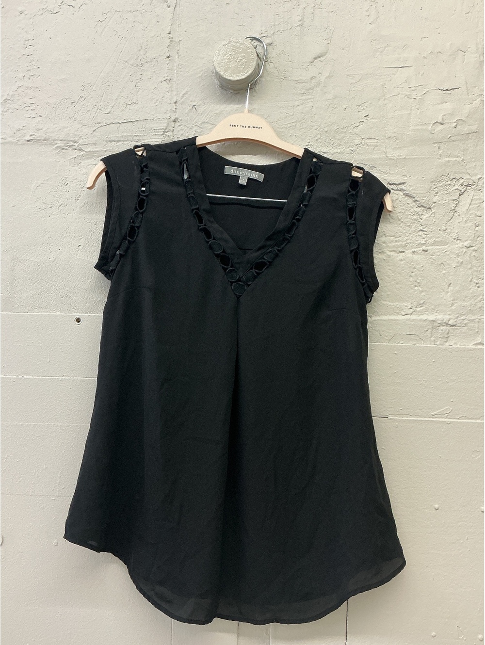 Danielrainn Black V-Neck Blouse